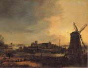 Aert van der Neer Landscape with a Mill Germany oil painting artist